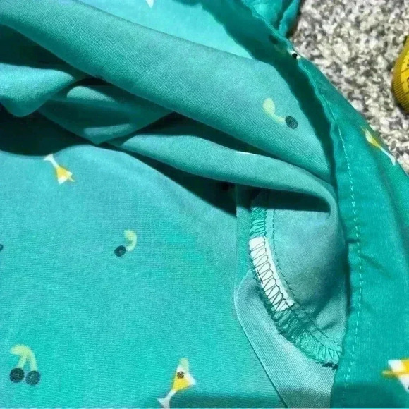 trollied dolly Mod Cloth Size Small Retro Blouse Peplum Martini Glasses - Picture 6 of 8